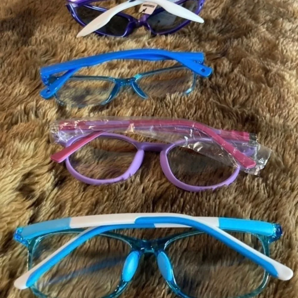LOT 4 Pairs Eyeglasses Kids’ Eyewear Lead-free Polycarbonate NEW UV Protection
